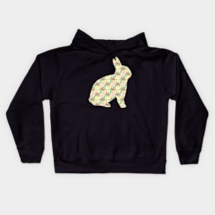 Bunny - Floral Pattern Design Kids Hoodie